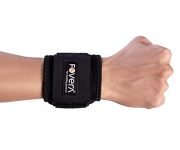 FOVERA Wrist Support Band (1 Pair) Compression Wrist Support for Fitness, Weightlifting, Tendonitis, Carpal Tunnel Arthritis, Wrist Pain Relief