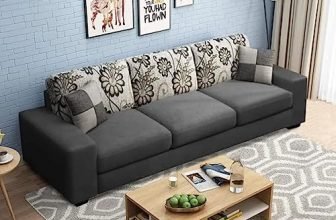 Furny Erlando 3 Seater Fabric Sofa Set (Dark Grey)