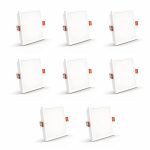 Crompton 10W 3-In-1 Color Led Recessed Square Panel Light_ Pack Of 8