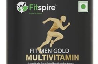 Fitspire Men Multivitamin With Grape Seed Extract, Vitamin C & 21 Other Nutrients For Overall Health, Strong Muscles & Immunity (Veg) 60S (60)