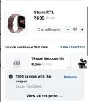 Deal Deal : Boat SmartWatch @699.Code : TAKE300