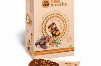 Go Desi Dry Fruits Barfi | 400 Grams | 20 Individually Wrapped Barfis | Indian Sweets Gift Pack | Dates Bar | Anjeer | Khajoor | Nuts | Sweets Indian Mithai