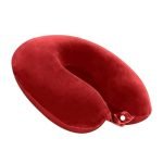 BigPlayer Adjustable 360 Degree Support Red Round Neck Pillow: for Improved Sleep Travel in Plan| Flight| Car| Airplane for Sleeping Men and Women