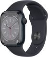 Apple Watch Series 8, 41mm GPS ECG app, Temperature sensor, IPX6, Fall/Crash Detection(Midnight Strap, Regular)