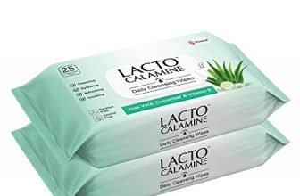 Lacto Calamine Daily Cleansing Facial Wipes 25N Each – Pack Of 2 | Wet Wipes For Face With Aloe Vera, Cucumber & Vitamin E | Makeup Remover Wipes| Hydrating,Refreshing, Soothing|Paraben & Alcohol Free