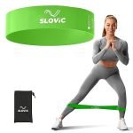Resistance Loop Bands by Slovic 100% Natural Latex Exercise Bands with 1 Year Warranty Mini Resistance Loop Band for Full Body Exercises – Green