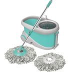 Spotzero By Milton Wave Spin Mop, Aqua Green, Pack Of 1