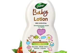 Dabur Baby Lotion: Ph 5.5 Balanced For Baby Skin | No Harmful Chemicals | Contains Aloe Vera, Licorice And Almonds | Hypoallergenic And Dermatologically Tested | No Paraben And Phthalates – 200 Ml