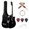 Juarez Arpéggio 104.14 Cm (41 Inch) Acoustic Guitar Kit, Spruce Top, Black