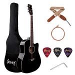 Juarez Arpéggio 104.14 Cm (41 Inch) Acoustic Guitar Kit, Spruce Top, Black