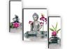 SAF Set of 3 Buddha Paintings for living room with frame Self Adeshive UV Textured MDF Framed Painting 12 Inch X 18 Inch SAF-JM7712
