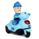 Toyzone Super Cop on Scooter Bump ‘N’ Go | Electronic Toy | Bump-n-Go Movement | Battery Operated Toy | Light & Music | Bump N go Action | Scooter Toy for Kids | for Kids Age 12+ Months