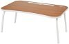 Amazon Basics Multipurpose Foldable Wood Laptop Table with Mac Holder/Tab Holder | Table Holder Study Table, Breakfast Table, Foldable and Portable/Ergonomic & Rounded Edges/Non-Slip Legs
