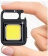 E-COSMOS Keychain LED Light 2-Hours Battery Life with Bottle Opener, Magnetic Base and Folding Bracket Mini COB 1000 Lumens Rechargeable Emergency Light for Fishing,Walking, Camping