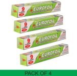 Eurofoil 9 Mtr (Pack Of 4) Silver Aluminium Foil Roll For Food Packing Aluminium Foil(Pack Of 4, 45 M)