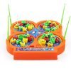 VGRASSP Fishing Game Toy Set with Rotating Board | Now with Music On/Off Switch for Quiet Play Includes 32 Fish and 4 Fishing Poles | Safe and Durable Gifts for Toddlers and Kids, Multicolor