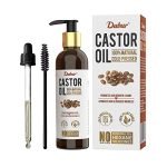 Dabur Castor Oil – 200ml | 100% Natural Cold Pressed Oil | Promotes Hair Growth, Hydrates Skin & Reduces Wrinkles | No Mineral Oil & Silicones