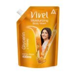 Vivel Body Wash, Glycerin And Honey, Moisturizing Shower Gel, 400Ml Liquid Refill Pouch Pack, For Women And Men, For Glowing And Moisturised Skin Refill Pouch, All Skin Types