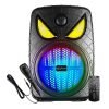 Ptron Fusion Party Evo V2 80W Karaoke Bluetooth Party Speaker, 3M Wired Microphone, Loud Sound With Punchy Bass, Rgb Lights, Usb/Sd Card/Aux Playback, Auto Tws Function & Remote Control (Black)