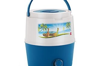 Cello Kool Star Plastic Insulated Water Jug (15 Litres, White, Blue)