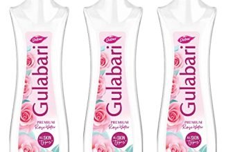 Dabur Gulabari Premium Rose Water – 400Ml (Pack Of 3) | With No Paraben | Cleanses, Hydrates & Moisturises Skin | Balances & Restores Skin’S Ph Levels | For All Skin Types