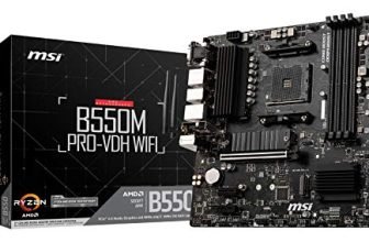 Msi Mb5033 B550M Pro-Vdh Wifi Ryzen 5000 Series (Am4) Compatible, M.2 Heatsink, Wi-Fi Function, Microatx Ddr4 Motherboard [Amd B550 Equipped]