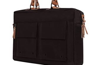 Aircase Office Sling Messenger Bag Fits Upto 15.6″ Laptop/Macbook, Detachable Shoulder Strap, Water Resistant, Shockproof, Spacious Pockets For Office/Travel,Brown, 6 Months Warranty