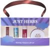 Just Herbs Travel Touch Up Kit Included Lip Gloss, Perfume, Liquid Lipstick & Cheek Tint(4 Items in the set)