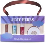 Just Herbs Travel Touch Up Kit Included Lip Gloss, Perfume, Liquid Lipstick & Cheek Tint(4 Items in the set)