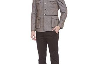 Van Heusen Men’S Loose Fit Suit (Vdsueskh211986_Brown_42W X 27L
