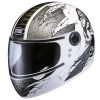 Studds Chrome Super D3 Full Face Helmet (White and Grey, M)