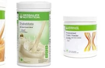 Herbalife Formula 1 Shake Orange Flavor 500G, Protein 200G, Afresh Lemon 50G, Shake Mate Nutrition Drink 500G (Pack Of 4)