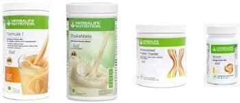 Herbalife Formula 1 Shake Orange Flavor 500G, Protein 200G, Afresh Lemon 50G, Shake Mate Nutrition Drink 500G (Pack Of 4)