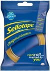Sellotape Original Golden Tape premium, strong, tear by hand tape ideal for office, school projects, art work, bonding of paper or card, wrapping presents, sealing lightweight boxes, 24mm*50m