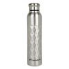 NFI essentials Stainless Steel Rhombus Design Single Walled Bottle, 1 Litre, Silver