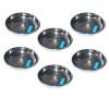 Neelam Stainless Steel 5.5 22G Lazer Halwa Plate, 11 Cm, Silver, Set Of 12