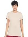 Reebok Women’S Solid Regular Fit T-Shirt (Gl2965_Buff M)