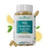 Neuherbs Mini Deep Sea Omega 3 Fish Oil 1000 Mg With Lemon Flavour- 2X Omega 3, 360Mg Epa & 240Mg Dha With Vitamin D3 & E Promote Brain | No Fishy Burps/After Taste | 60 Softgels (30 Days Supply)