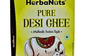 Herba Nuts Cow Ghee 1L | Bilona Method | Curd-Churned |Pure, Natural & Healthy | Lab Tested.