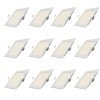 Polycab 3W Led Panel Light Scintillate Edge Slim Square Smart Offers Bright Lumination Long Lifespan No Harmful Radiation (Neutral White, 4000K, 12 Pcs, Cut Out: 2.55 Inches)