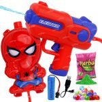 Zest 4 Toyz Holi Pichkari Automatic Electric Water Gun for Kids Boy Girl Powerful High Pressure Backpack Tank Leak Proof Squirt Gun 1 Pkt Herbal Color & 100 Balloon – Spidy