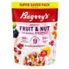 Bagrry’s Crunchy Muesli With 30% Fruit & Nut Cranberries 750gm Pouch |34% Fibre Rich Oats|No Sugar Infused Fruits|Real Fruits|Breakfast Cereal|Protein Rich|Cranberry Muesli