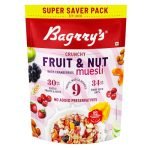 Bagrry’s Crunchy Muesli With 30% Fruit & Nut Cranberries 750gm Pouch |34% Fibre Rich Oats|No Sugar Infused Fruits|Real Fruits|Breakfast Cereal|Protein Rich|Cranberry Muesli