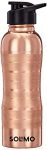 Amazon Brand – Solimo Copper Water Bottle with Fliptop | 100% Pure Copper Water Bottle I Leak Proof & Rust Proof I Copper Bottle for Home, School & Office | Lining Finish | 950 ml (Pack of 1)