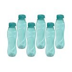 Milton Grammy Pet Water Bottle Set Of 6, 1 Litre Each, Blue | Bpa Free | Food Grade | Recyclable | Resuable | Sports | Gym | Home | Kitchen | Travel Bottle | Hiking | Treking | Reusable