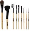 Amazon Brand – Solimo Makeup Brushes With Wooden Handle, Set Of 9