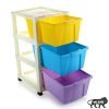 Primelife Plastic Multipurpose Storage Modular Drawer with Large Space and Anti-Slip Shoes (Multicolour, 3 XL, Small)
