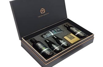 The Man Company Charcoal Grooming Kit For Men With Body Wash, Hair Shampoo, Face Scrub, Face Wash, Cleansing Gel, Soap Bar | Gift Set For Brother, Husband, Boyfriend – Pack Of 6