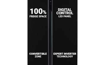 Haier 602 L Double Door Side By Side Refrigerators, Expert Inverter Technology (Hrs-682Ks, Black Steel,Magic Convertible, Made In India)