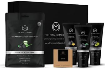 The Man Company De Tan Charcoal Facial Kit For Men With Face Wash, Face Scrub, Peel Off Mask, Sheet Mask, Soap For Whitehead & Blackhead Removal, Deep Skin Cleansing & Oil Control | Best Gift Set